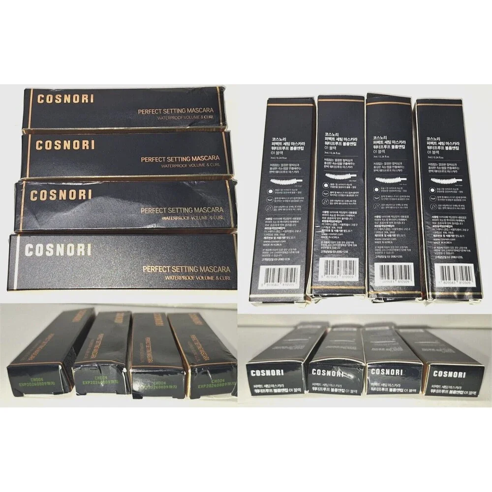 NEW Perfect Setting Waterproof Mascara 01-Glam Black 0.24 fl oz Cosnori Korea